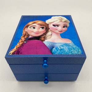 Disneys Frozen Anna und Elsa Upcycled Schmuck & Trinket Box