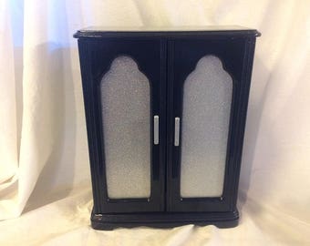 Black and Silver Upcycled Jewelry & Trinket Box