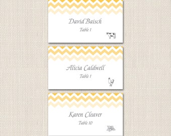 CHEVRON Place Cards - DEPOSIT