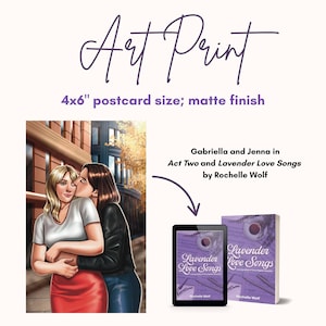 Kunstdruck - Akt Zwei von Rochelle Wolf | lesbische Buch Kunstdruck | Kunst | sapphische Kunst | lesbische Charakterkunst