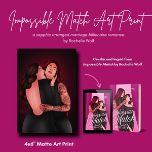 IMPRESSÃO DE ARTE - Combinação Impossível por Rochelle Wolf | impressão de arte de livro lésbico | arte wlw | arte sáfica | arte de personagem lésbica