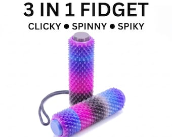 Spinner antistress con punte, giocattolo sensoriale da scrivania con texture, stimolazione del dolore, ASMR, dolore