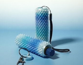 Rullo antistress con punte, giocattolo sensoriale da scrivania con texture, antidolorifico, blu, rullo sensoriale, porta burrocacao, bastoncino antistress tascabile, giocattolo antistress con punte