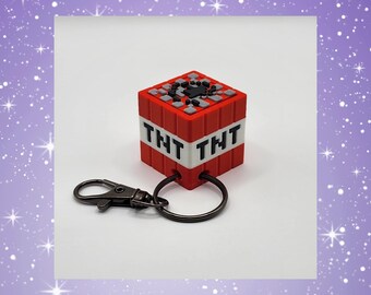 TNT Fidget Clicker Keychain ADHD Fidget Toy Stress Relief Party Favor Gift Bag Stocking Stuffer Video Game Fan Unique Gift Idea