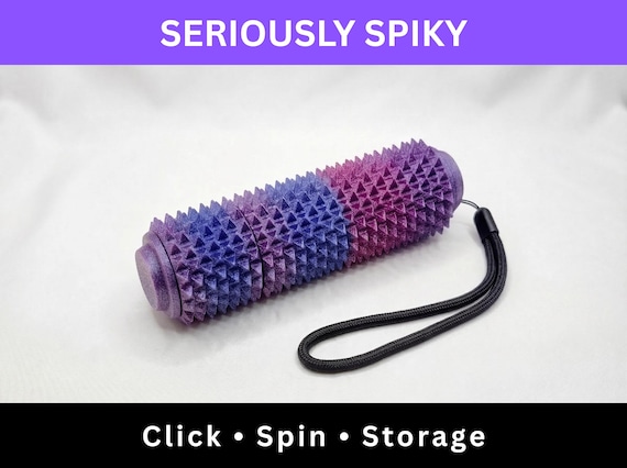 Spiky Fidget Clicker Spinner Roller, Textured Sensory Desk Toy, Pain Stim, Adult Fidget Toy, Pain Fidget, ASMR, Ouchie, Keyboard Clicker