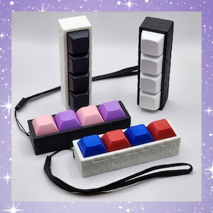 Mini Keyboard Fidget Clicker, Mechanical Keycap Clicky Toy for Stress Relief, Focus, Anxiety, Emotional Regulation, Sensory, Stim Fidget