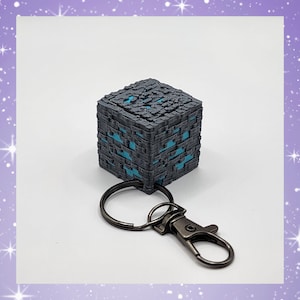 Diamond Block Fidget Keychain: 3D-Printed Stress Relief Toy