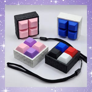 Mini Keyboard Fidget Clicker, Mechanical Keycap Clicky Toy for Stress Relief, Focus, Anxiety, Emotional Regulation, Sensory, Stim Fidget