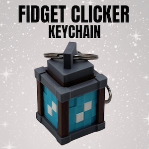 Pixel Soul Lantern Fidget Clicker, Keycap Fidget, Key Clicker Fidget, Clicky Fidget, Fidget Clicker Keychain, Tactile Toy, Fidget Keychain