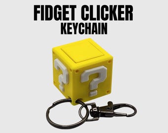 Giocattolo Fidget con tasto, Fidget cliccabile, Fidget cliccabile, Fidget clicker, portachiavi Fidget clicker, giocattolo tattile calmante, portachiavi giocattolo Fidget