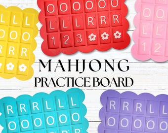 Tavola da Mahjong per esercitarsi, Tavola da Mahjong per giocatore singolo, Strumento per imparare il Mahjong per principianti, Regalo per gli amanti del Mahjong