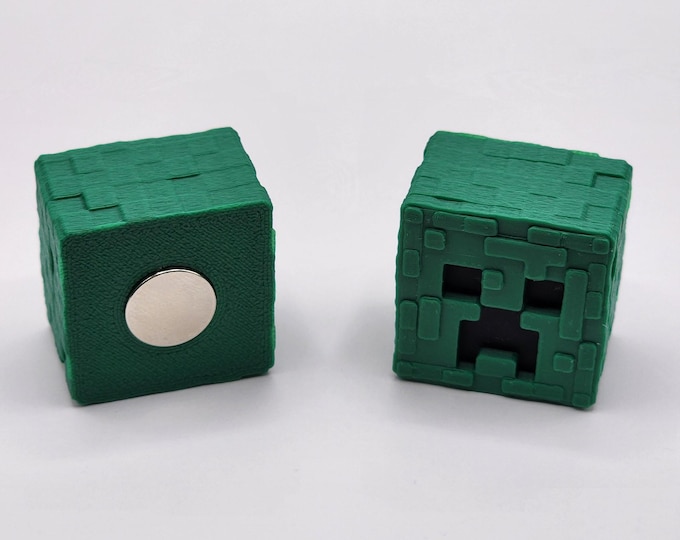Pixel Creeper Magnet: Gamer Gift, Fridge Decor