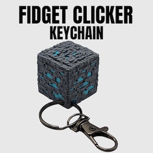 Porte-clés Pixel Fidget, Bloc de diamants, Fidget cliquetis de clés, Fidget cliquetis, Porte-clés Fidget Clicker, Jouet tactile, Porte-clés Fidget