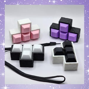Mini Keyboard Fidget Clicker, Mechanical Keycap Clicky Toy for Stress Relief, Focus, Anxiety, Emotional Regulation, Sensory, Stim Fidget