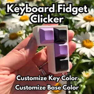 Customizable Keyboard Fidget Clicker Mechanical Keycap Click Fidget Toy Party Favor Gift Bag Unique Gift Stocking Stuffer
