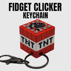 TNT Fidget Clicker Schlüsselanhänger, Keycap Fidget Spielzeug, Key Clicker Fidget, Clicky Fidget, Fidget Clicker, Fidget Clicker Schlüsselanhänger, Fidget Schlüsselanhänger