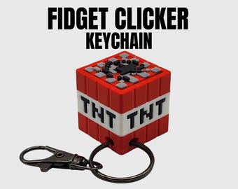 Portachiavi TNT Fidget Clicker, giocattolo Fidget con tasti, Fidget Clicker, Clicky Fidget, Fidget Clicker, portachiavi Fidget Clicker, portachiavi Fidget