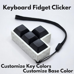Mechanical Keyboard Fidget Clicker Toy Mechanical Key Clicker ADHD Fidget Toy Keyboard Clicker Fidget Stocking Stuffer Unique Gift