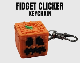 Pumpkin Keycap Fidget Toy, Key Clicker Fidget, Clicky Fidget, Fidget Clicker, Fidget Clicker Keychain, Tactile Calming Toy, Fidget Keychain