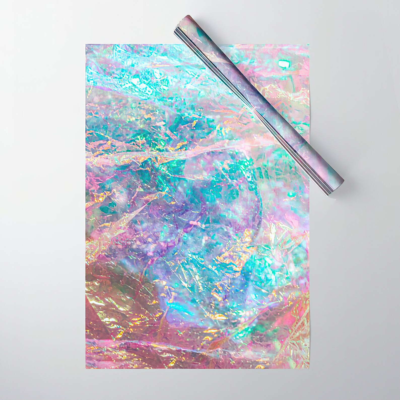 Prismatic Iridescent Gift Wrapping Paper Etsy