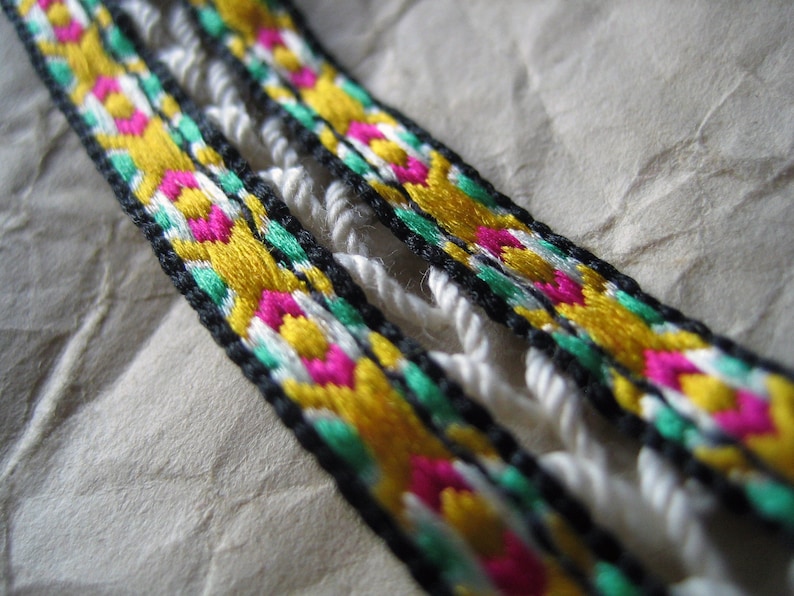 Victorian Rope Embelishment Design 1/2 Yard Antique Edwardian Embroidered Ribbon Trim 1900s 1910s MORE ...