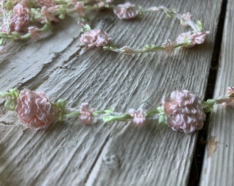 By the Foot Antique French Floss Floral Trimming Trim (Ref:  A-7406 Box 9)