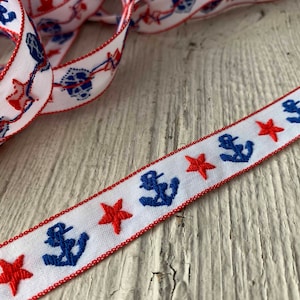 By the Yard  Mid-Century Vintage Patriotic Trimming Red White Blue (Ref A-7734 Box 9)