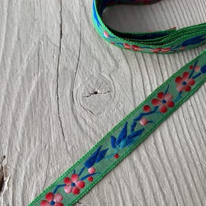 42 Inches Antique French Embroidered Ribbon Trim (Ref: B-147 Box 6)