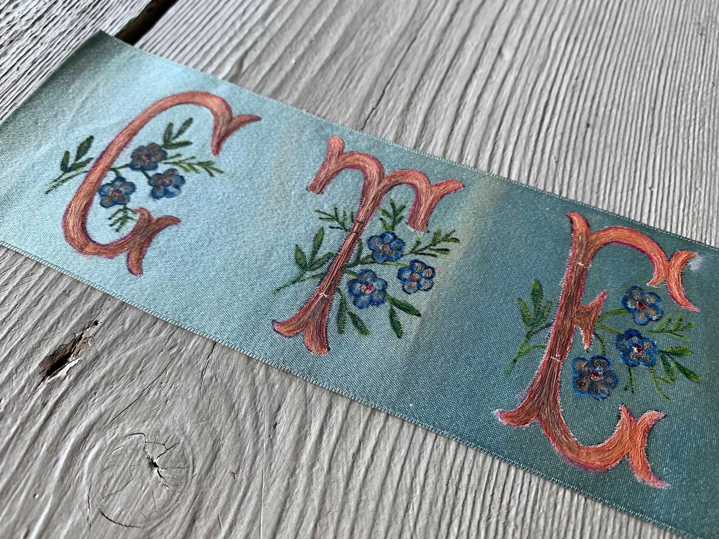 Victorian Edwardian Hand Painted Silk Ribbon ref A7721 Box 9 Etsy