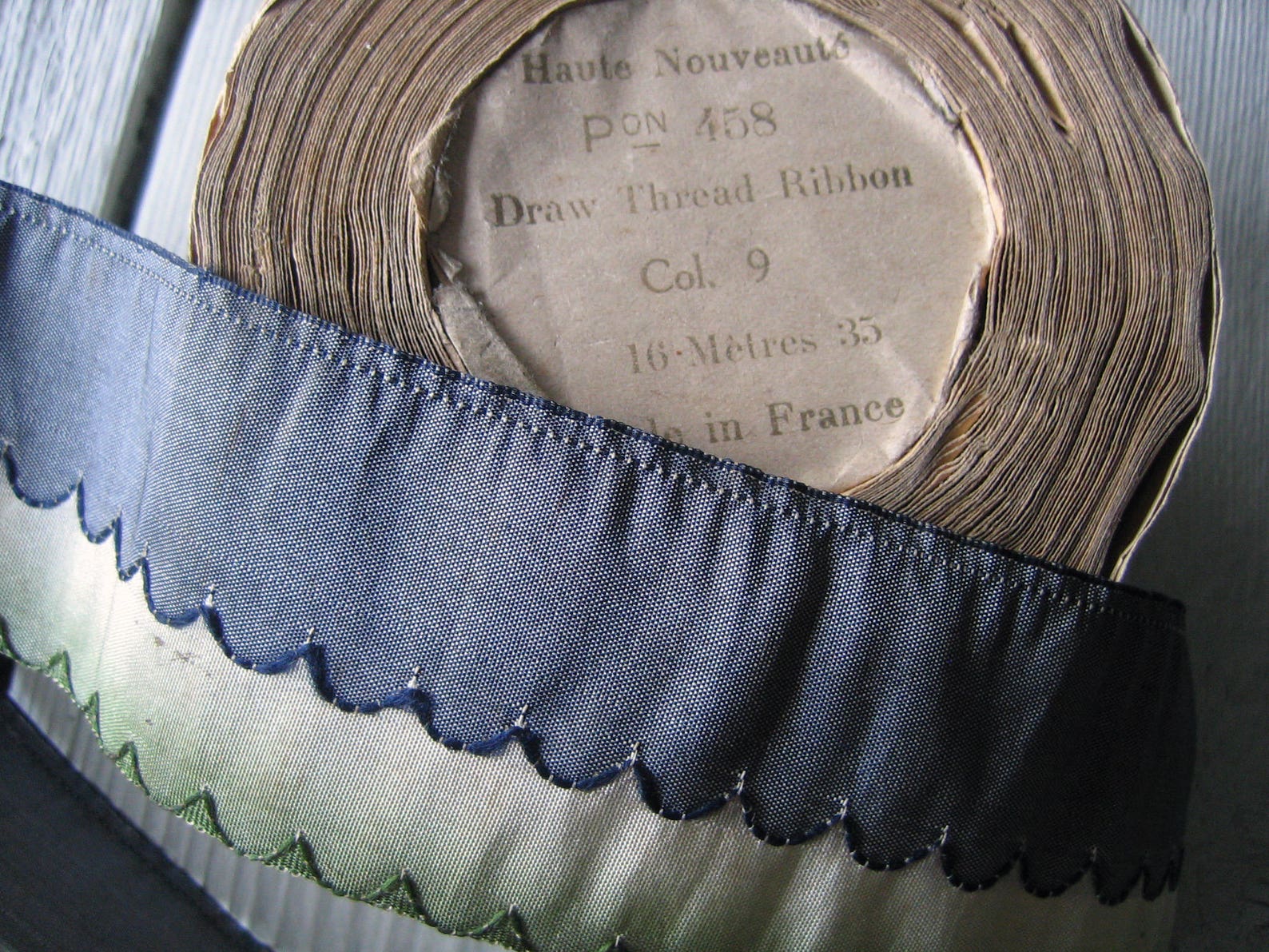 Victorian Thread 1 Yard Inches Rare Ombre Victorian Edwardian French Draw Thread Ribbon ...