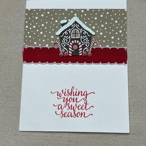 Gingerbread House Card, handmade