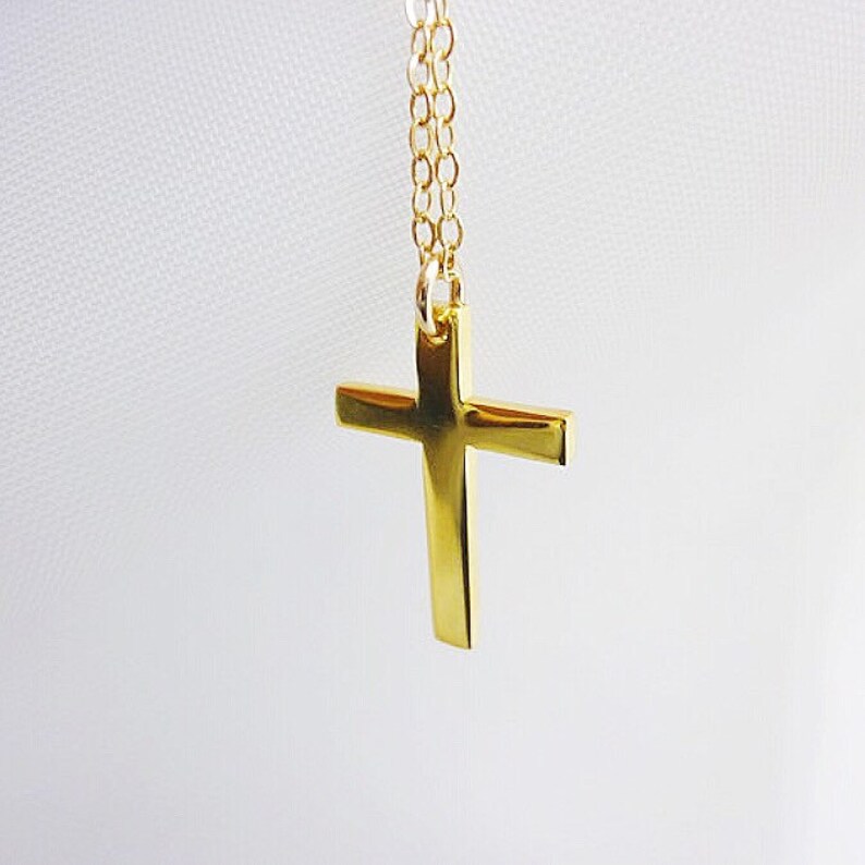 Gold Cross Necklace Silver Cross Necklace Small Cross - Etsy