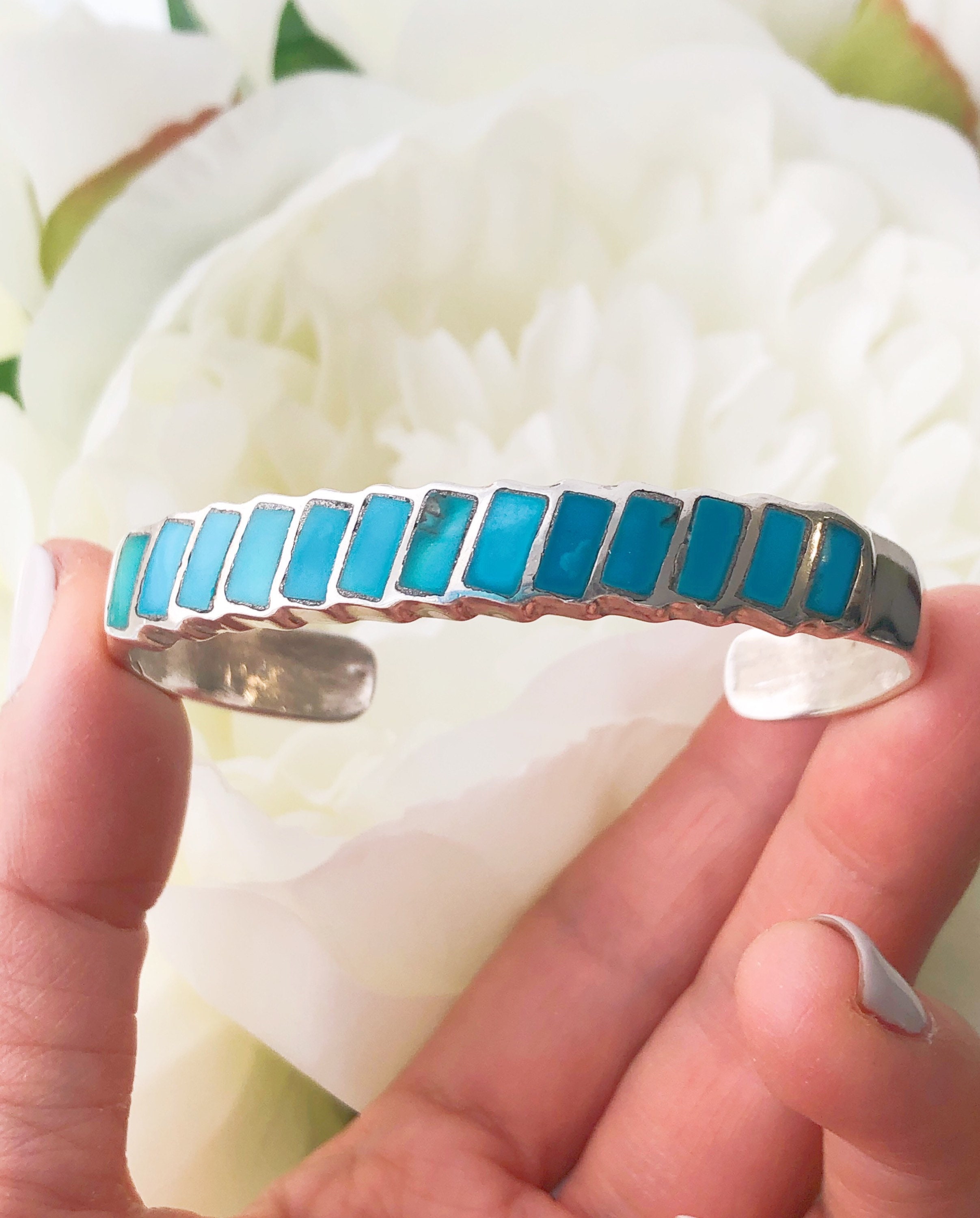 Turquoise Inlay Cuff - Etsy