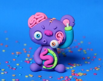 Random Zom-Bear LittleLazies | 1 Miniature Monster Polymer Clay Sculpture | Zombie, Bear Inspired | Handmade | Thank You!