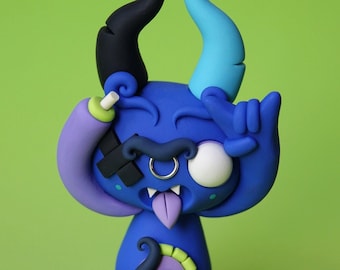 Brutal Polymer Clay Sculpture: Handmade Miniature Monster - Etsy