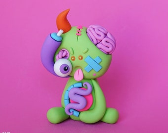 Random ZOMBIE LittleLazies | 1 Miniature Monster Polymer Clay Sculpture | Handmade | Thank You!