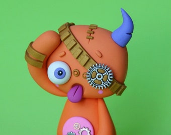 Random STEAMPUNK LittleLazies | 1 Miniature Monster Polymer Clay Sculpture | Handmade | Thank You!