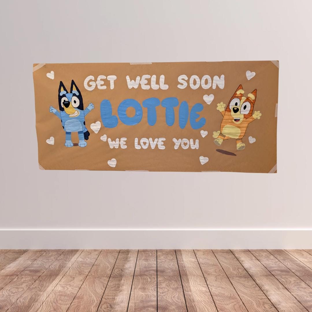 Striscione Laminato 'Get Well Soon' 3,7m - Unique Party 92178LF Per Auguri Di Pronta Guarigione
