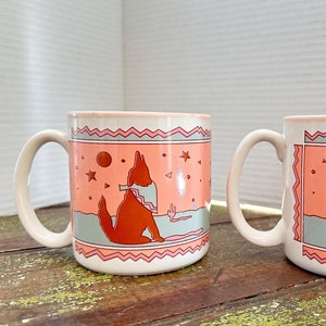 Vintage Coyote Coffee Mugs (Set of 4) - Southwest Decor