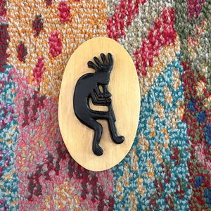 ViNTAGE KOKOPELLI Wall HANGING WooD Hand MADE Southwest Wooden Craft School Project Spirit Dancer Plaque