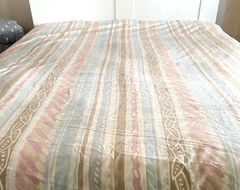 1970's ShEET SeT TWIN SHEETS FiTTED & FLaT AbSTRACT StRIPES ViNTAGE Bedding