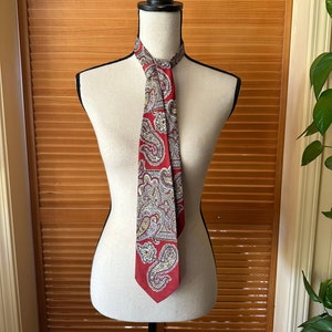 1940’s PAISLEY SILK NECKTIE Vintage “Exotic Persians” Town Craft Menswear Forties RockABilly Menswear Forties Fifties  52" long