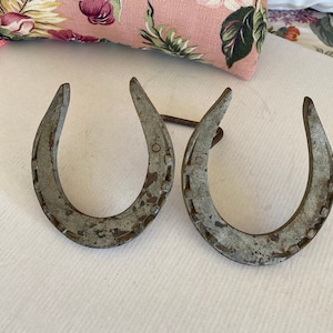 ViNTAGE 1950s HORSESHOE Double BOOT JACK Folk Art Hand Forged Large Outsider Art ReCycled Western Cowboy Cowgirl New York Dude Ranch 10&quot;