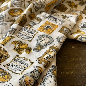 2 Yds 1976 Vintage PATRIOTIC 70&#39;s BICENTENNIAL FABRIC 1776 LiBERTY BeLL Material Philadelphia Patriot Americana Print Cotton Shirting