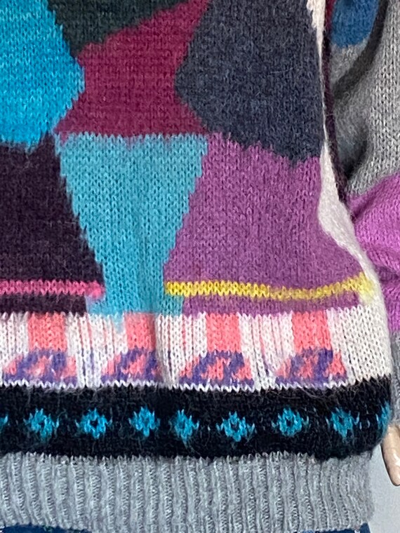 Awesome 80s MOHAIR SWEATER DRESS Mexican - image 6