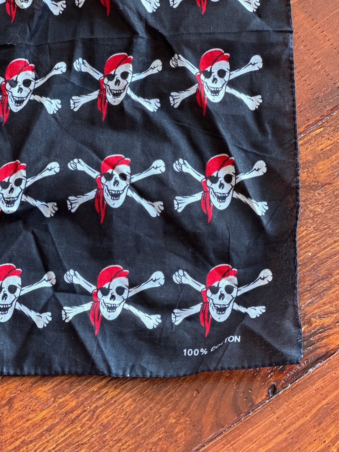 PIRATE Skull BANDANA Jolly ROGER Cotton - Etsy