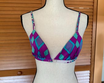 Vintage 1960s Emilio Pucci Bra: Abstract Print FormFit, Size 32