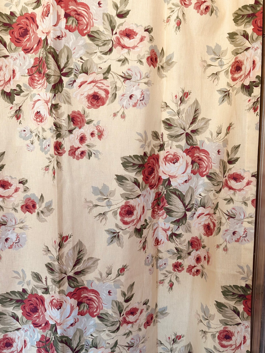 Vintage Earthy Floral Curtain Panel main image 0