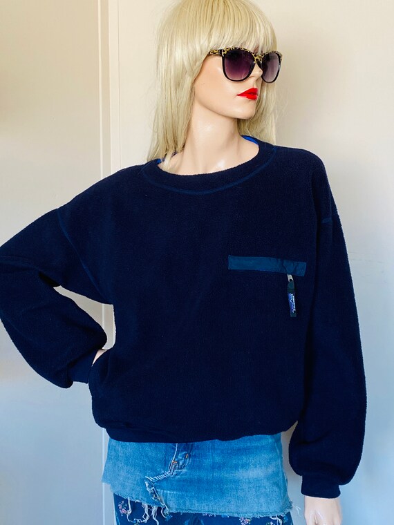 Vintage PATAGONIA SHERPA SWEATER Navy Blue PULLove