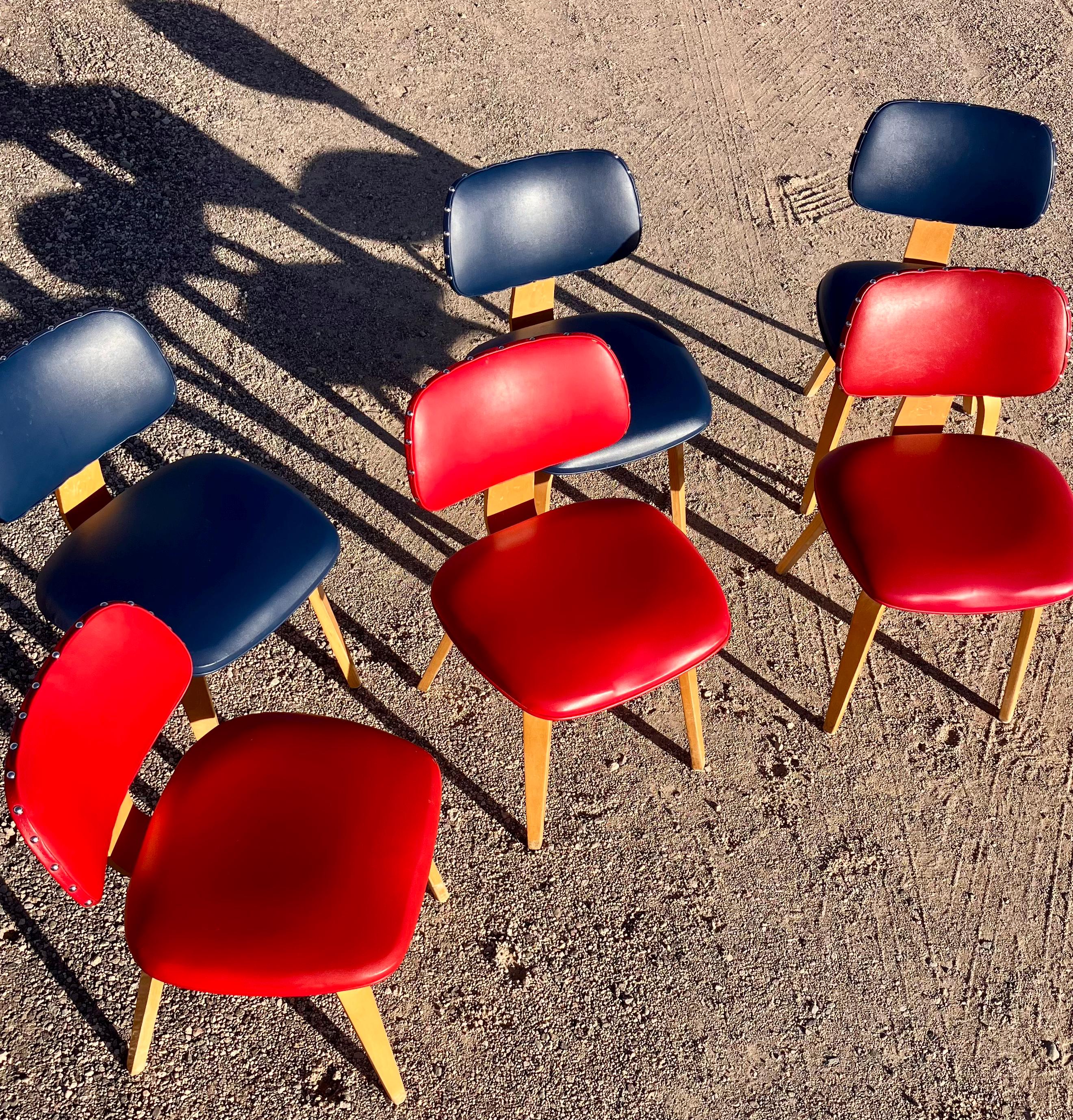 Red Faux Leather Dining Chairs RED FAUX LEATHER DINING CHAIR